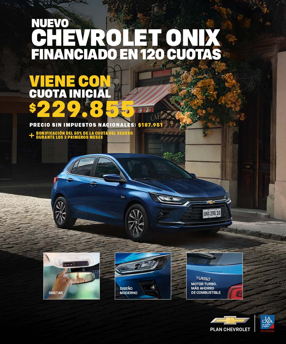 Chevrolet Onix 2026 - Compacto y eficiente para la ciudad.